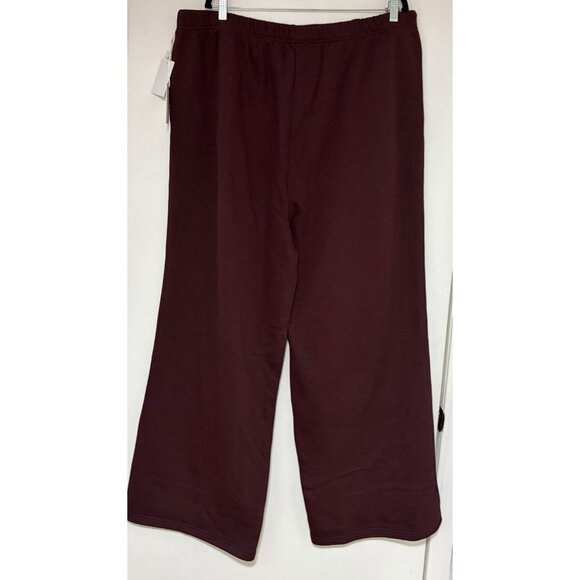 Good American Women’s Burgundy Wide Leg Sweatpants Size 2XL Plus Size NWT - Picture 3 of 7
